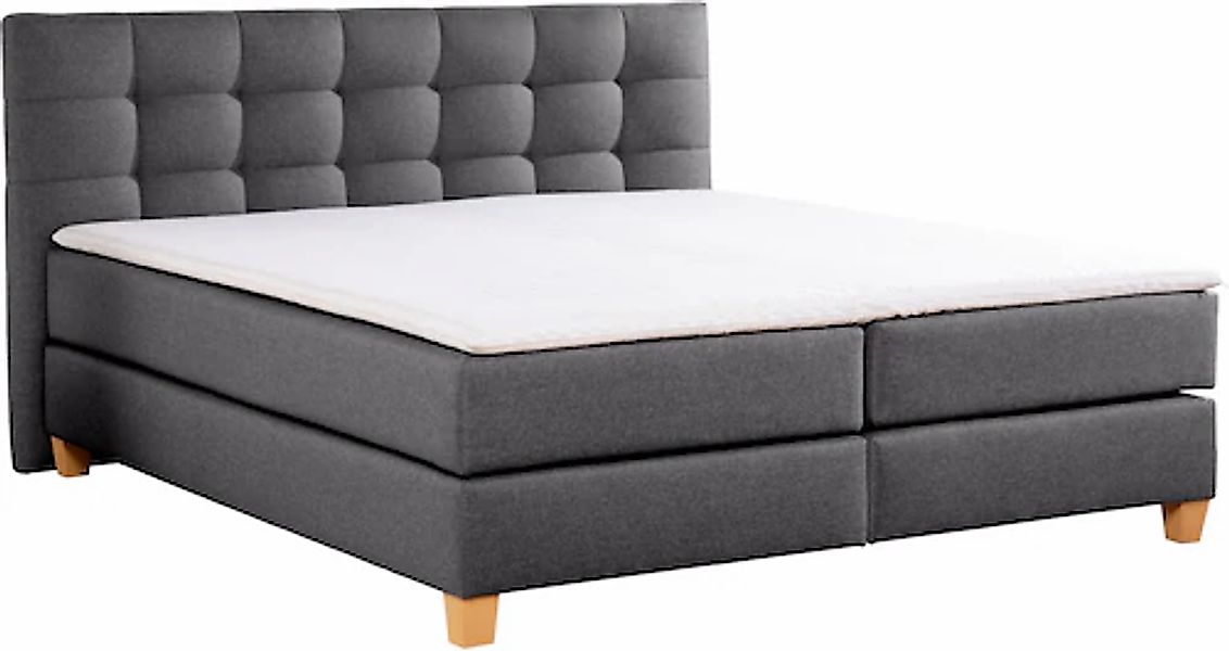 Home affaire Boxspringbett »Moulay«, inkl. Topper, in Überlänge 220 cm, 3 H günstig online kaufen