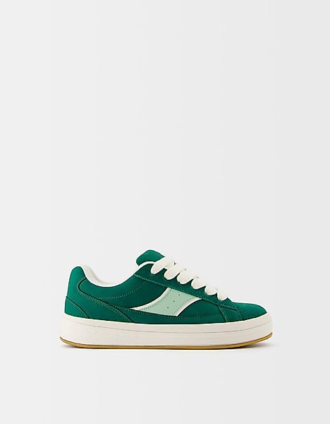 Bershka Skate-Sneaker Damen 36 Grün günstig online kaufen