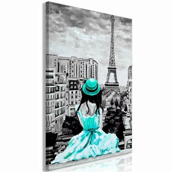 artgeist Wandbild Paris Colour (1 Part) Vertical Green grau/grün Gr. 40 x 6 günstig online kaufen