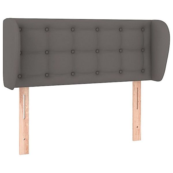 vidaXL Bett, Kopfteil mit Ohren Grau 93x23x78/88 cm Kunstleder günstig online kaufen