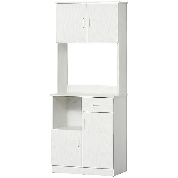 HOMCOM Küchenbuffet Küchenarmoire Mehrzweckschrank 4 Türen 1 Schublade Rega günstig online kaufen