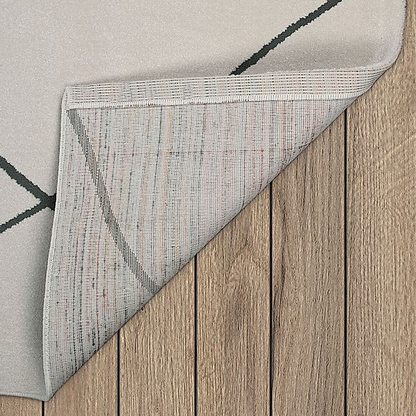 Paco Home Teppich "Haral 787" rund 9 Höhe Kurzflor, Scandi Design, Rauten M günstig online kaufen