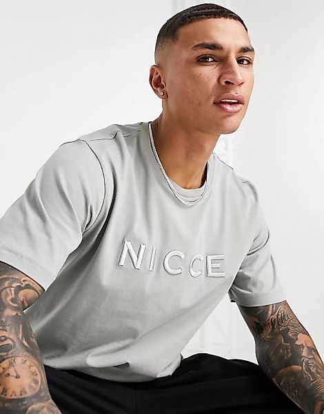Nicce – Mercury – T-Shirt in Salbeigrün günstig online kaufen