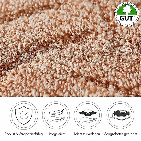 Andiamo Teppichboden "Amberg, Strukturschlinge, Made in Belgium" rechteckig günstig online kaufen