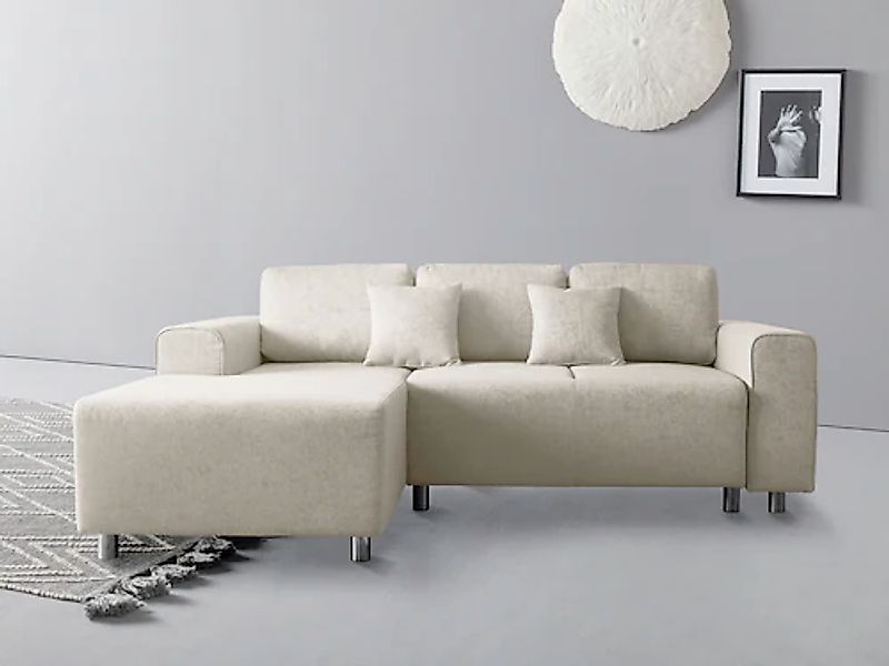 Home affaire Ecksofa »Györ«, L-Form, wahlweise mit Bettfunktion und Bettkas günstig online kaufen