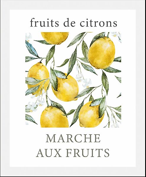 queence Bild »Ercolino«, Obst-Obst Bilder-Essen-Lebensmittel-Kunst-Schriftz günstig online kaufen