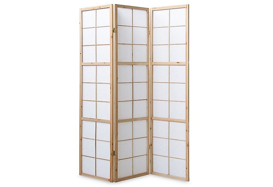 Homestyle4u Paravent Holz Raumteiler Trennwand Shoji in Weiß Sichtschutz In günstig online kaufen