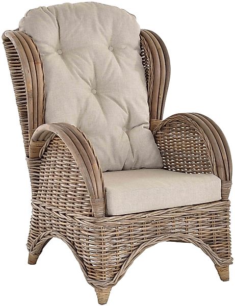 Krines Home Relaxsessel Ohrensessel Hochlehnsessel Rattan/Fernsehsessel günstig online kaufen