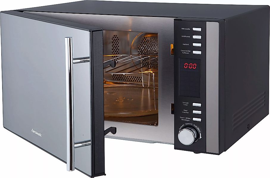 Hanseatic Mikrowelle »AC925EBL«, Mikrowelle-Heißluft-Grill, 900 W, 5 Leistu günstig online kaufen