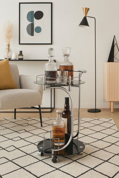 moebel-direkt-online Servierwagen wahlweise mit Weißglas oder günstig online kaufen