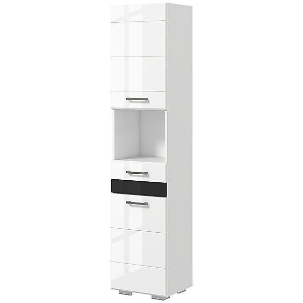 kleankin Badezimmerschrank aus MDF, Badezimmerschrank mit offenem Regal, Sc günstig online kaufen
