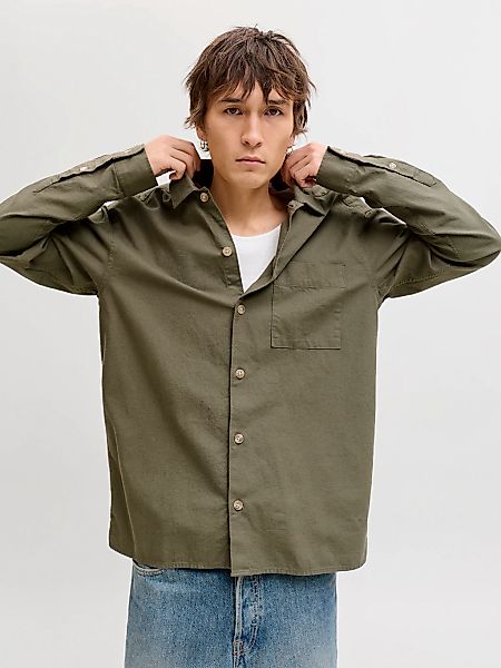 Jack & Jones Langarmhemd "JJETRISTAN OVERSHIRT LS SN" mit Knopfleiste günstig online kaufen