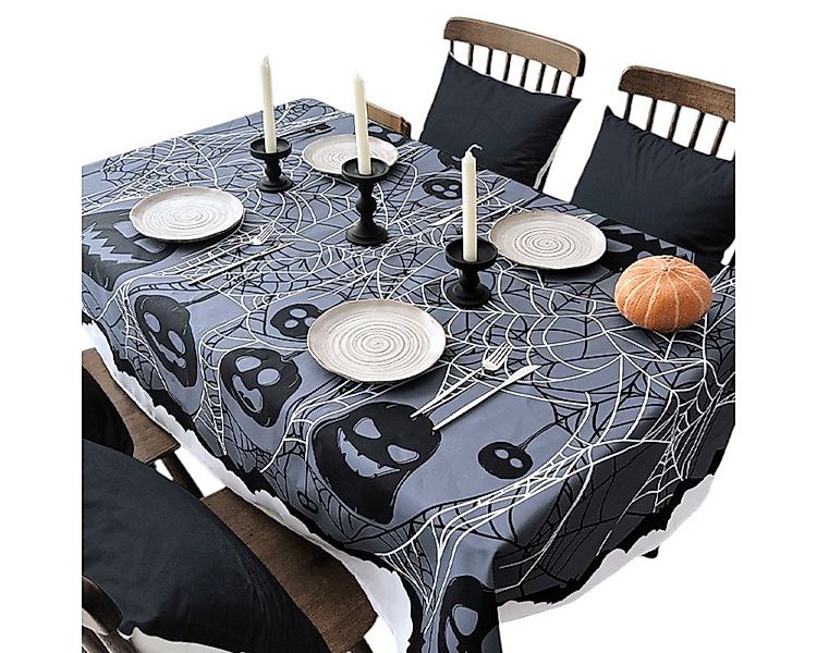 LAPAPRO Tischdecke Halloween Wachstuchtischdecke Kürbis Gruselschloss Dekor günstig online kaufen