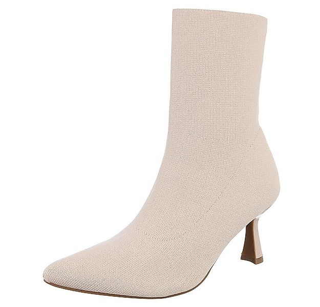 Ital-Design Elegante Stiefelette mit elastischem Obermaterial und Absatz St günstig online kaufen