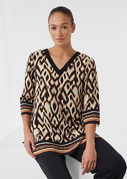 Comma 3/4-Arm-Shirt Tunikabluse mit All-over-Print und 3/4-Ärmeln günstig online kaufen