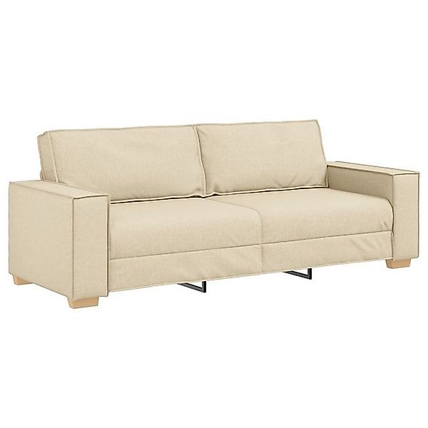 vidaXL Sofa Sofa 3-Sitzer Creme 180 cm Stoff, 1 Teile günstig online kaufen