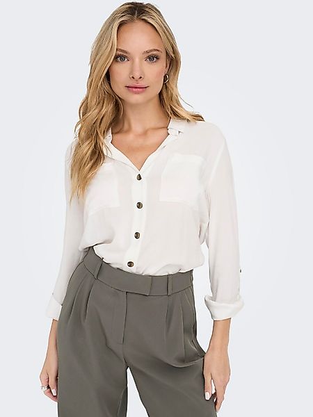 ONLY Hemdbluse Hemd-Bluse OnlYasmin Shirt V-Ausschnitt günstig online kaufen