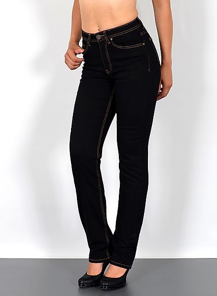 ESRA Straight-Jeans Stretch-Jeans Damen High Waist günstig online kaufen