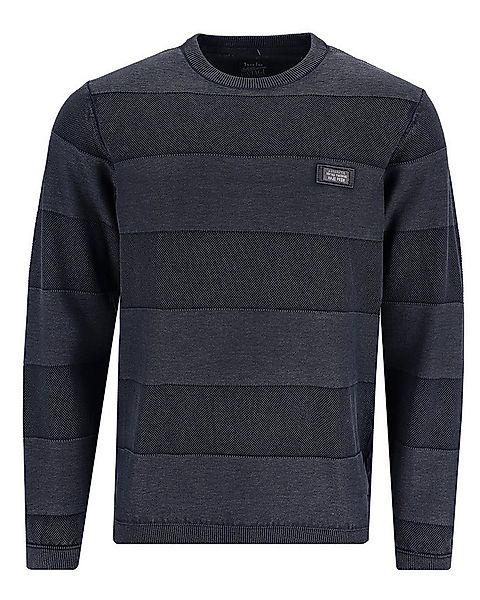 Hajo Rundhalspullover Rundhalspullover in Strukturmix günstig online kaufen