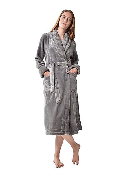 RAIKOU Bademantel Homewear / Morgenmantel /Saunamantel günstig online kaufen