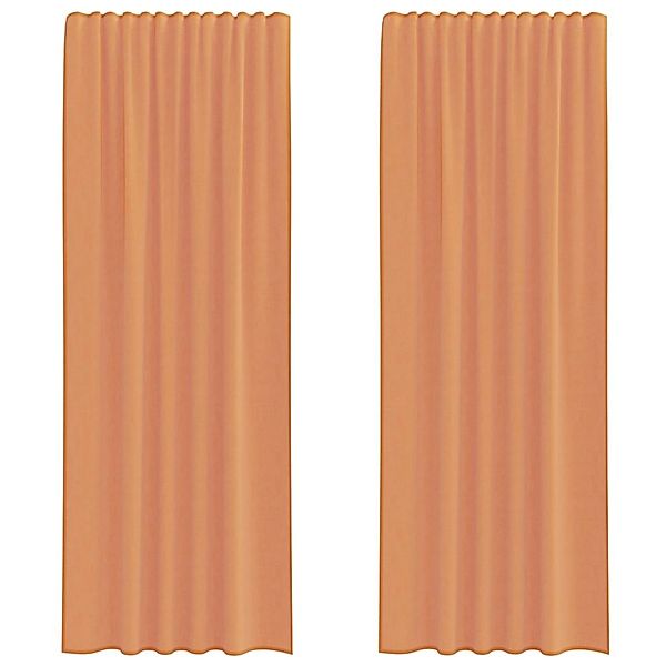 vidaXL Voile Vorhänge mit Stangentaschen 2 Stk Terrakotta 4102235 günstig online kaufen