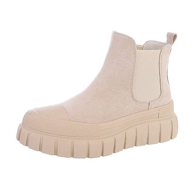 Ital-Design Damen Chelsea Freizeit Plateaustiefelette (80898127) Keilabsatz günstig online kaufen