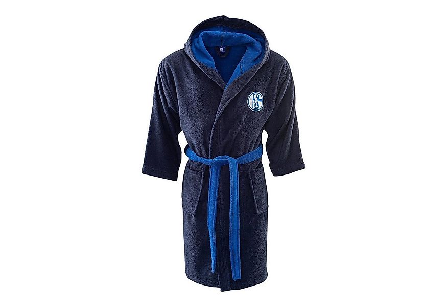 FC Schalke 04 Unisex-Bademantel Bademantel navy Kapuze, Langform, Baumwolle günstig online kaufen