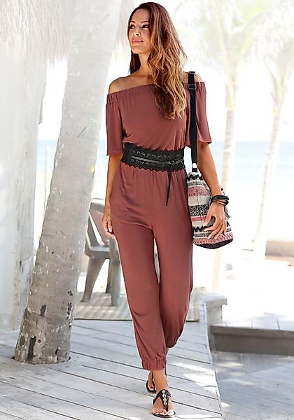 LASCANA Overall im Carmenstyle, sommerlicher Jumpsuit günstig online kaufen