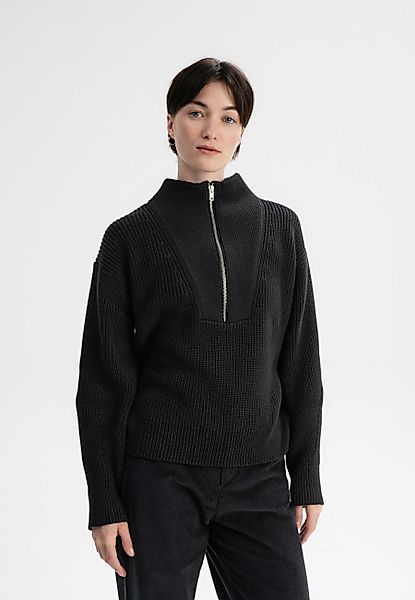MELA Strickpullover Damen Rippstrick Troyer KIMAYA günstig online kaufen