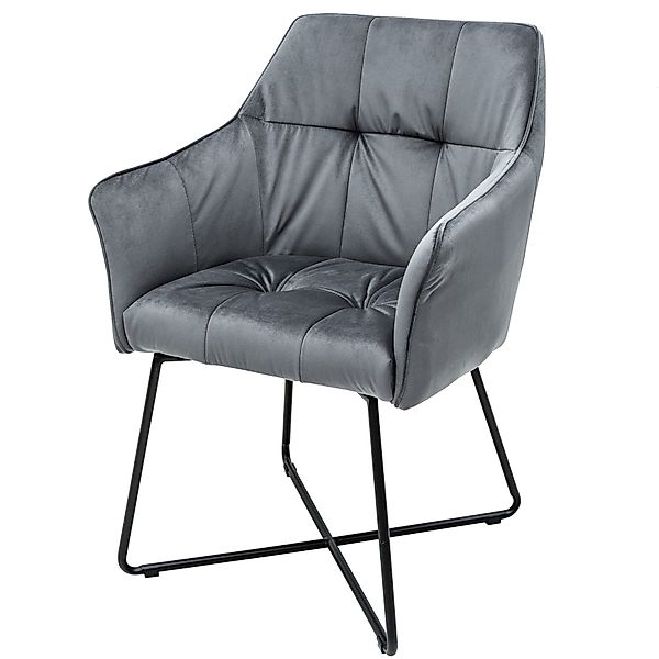 riess-ambiente Polsterstuhl LOFT silbergrau / schwarz (Einzelartikel, 1 St) günstig online kaufen
