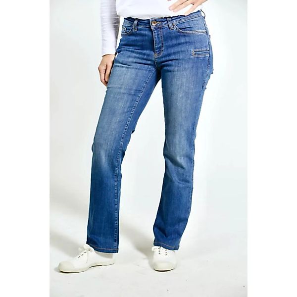 Straight Fit – Mittelblaue Damen-jeans günstig online kaufen