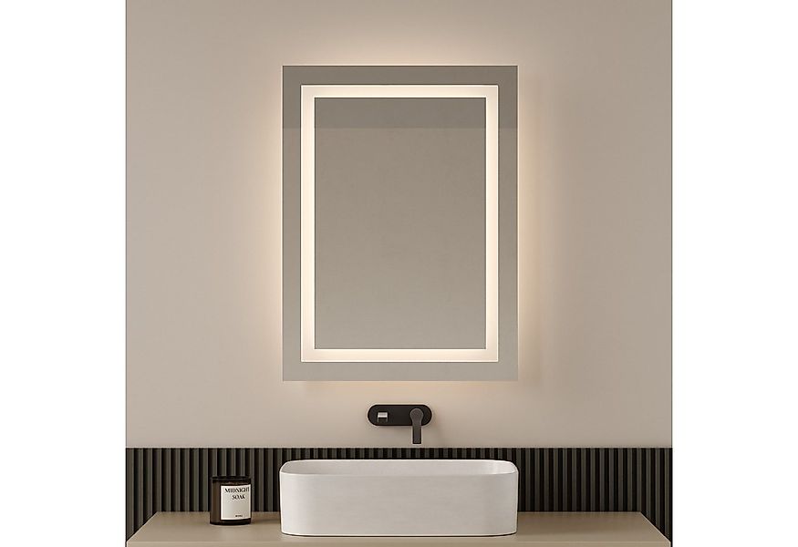 EMKE Badspiegel Kalt/Warmweiß mit Beschlagfrei Knopfschalter (Modell 5, Bre günstig online kaufen