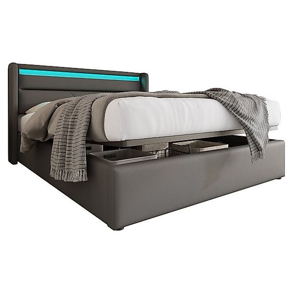 BlingBin Boxspringbett Stauraumbett Polsterbett (1-St), Doppelbett inkl. Fa günstig online kaufen
