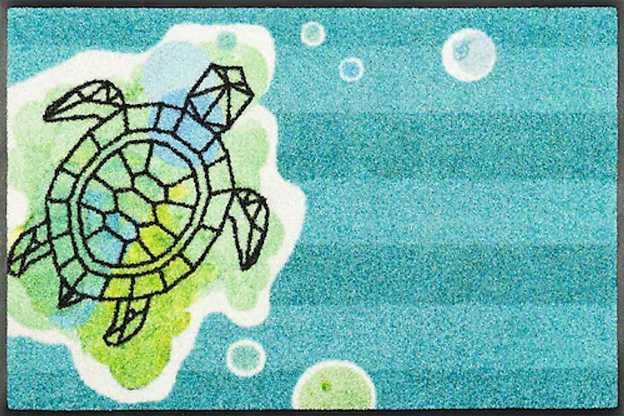 wash+dry by Kleen-Tex Fußmatte »Turtle Splash«, rechteckig günstig online kaufen