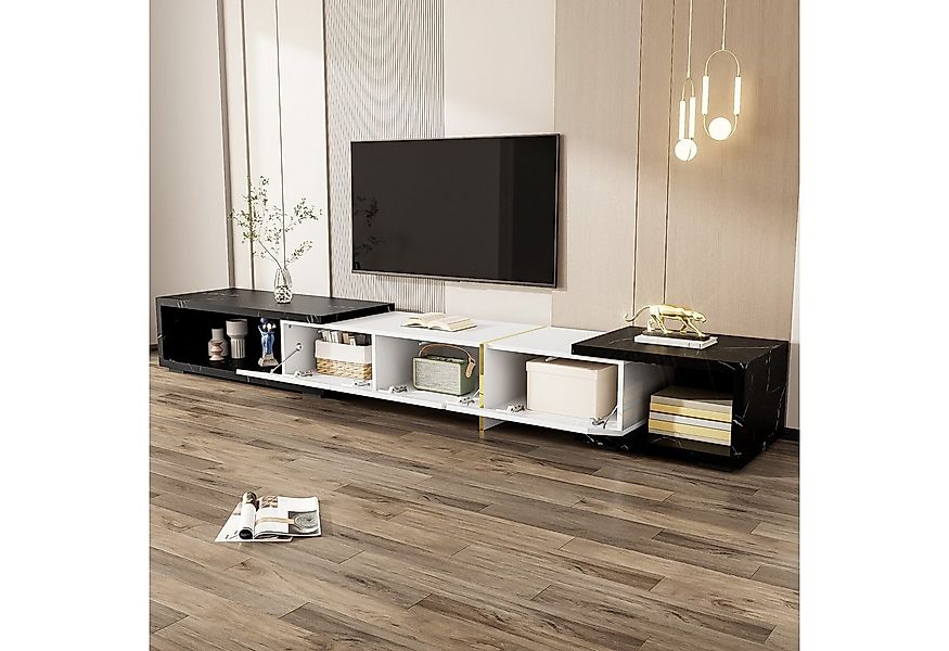 Merax Lowboard Hochglanz-TV-Schrank mit verstellbarer Länge (TV-Ständer mit günstig online kaufen