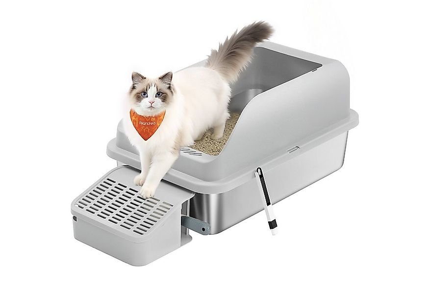 FEANDREA Katzentoilette, Katzenklo, mit hohen Seitenwänden, geräumig, Schau günstig online kaufen