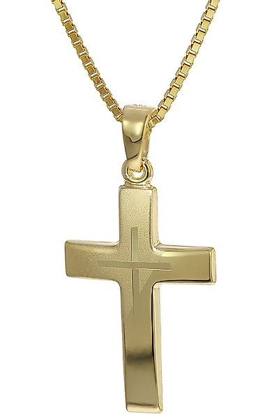 trendor Kette mit Anhänger Kreuz-Anhänger Gold günstig online kaufen