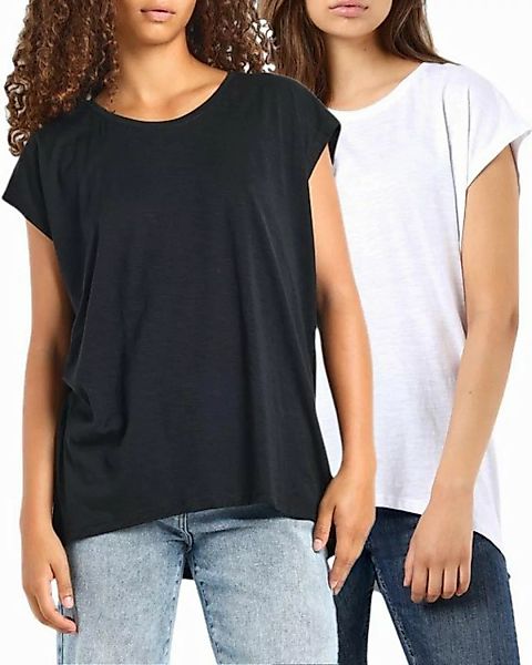 Noisy may T-Shirt (Set, 2er-Pack) Loose Fit Long Shirt im Doppelpack günstig online kaufen