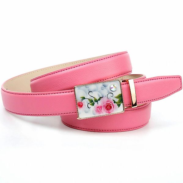 Anthoni Crown Ledergürtel in rot mit Sommerfeeling günstig online kaufen