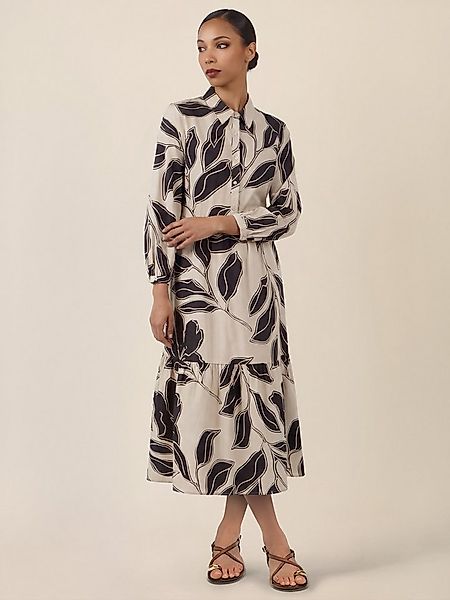 Apart Midikleid mit grafischem Print und Volants günstig online kaufen