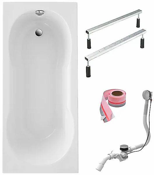 OTTOFOND Einbauwanne »Körperformwanne« 170x75 cm, mit Fußgestell, Ablaufgar günstig online kaufen