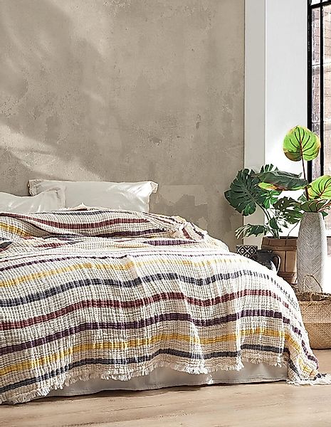 Wohndecke BOHORIA® Musselin Kuscheldecke „Linea“ extra günstig online kaufen