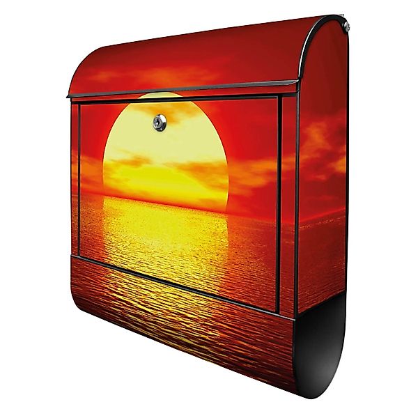 Banjado Design Briefkasten Schwarz Pulverbeschichtet 39x47x14cm 2 Schlüssel günstig online kaufen