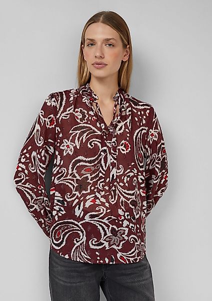 s.Oliver Langarmbluse Bluse Semitransparente Chiffon-Bluse mit günstig online kaufen