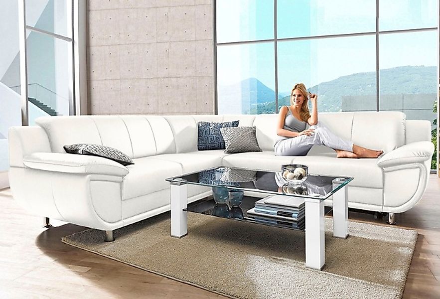 TRENDMANUFAKTUR Ecksofa »Rondo wahlweise mit Schlaffunktion, bequeme Armleh günstig online kaufen