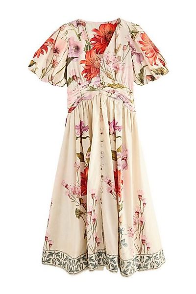 Next Maxikleid Festliches Maxikleid mit Puffärmeln und Knöpfen (1-tlg) günstig online kaufen