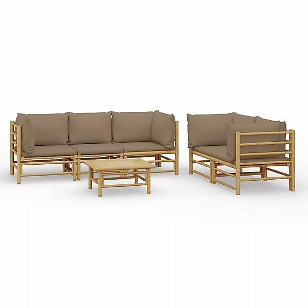 vidaXL Gartenlounge-Set 6-tlg. Garten-Lounge-Set mit Kissen günstig online kaufen