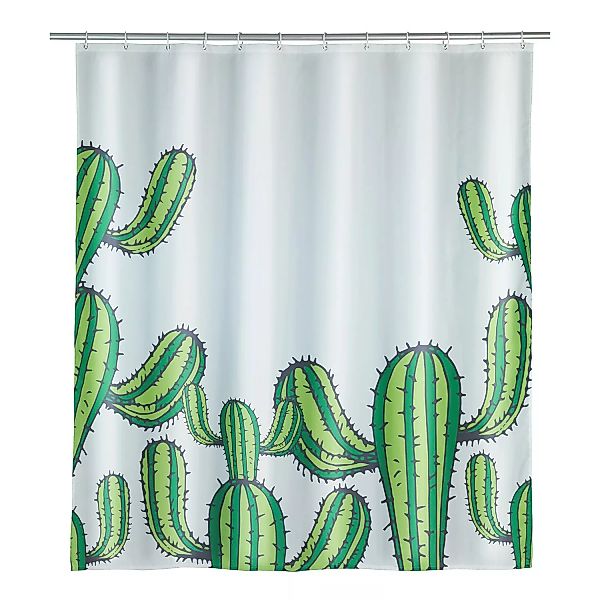 home24 WENKO Duschvorhang Cactus Mehrfarbig Webstoff 180x200 cm (BxH) günstig online kaufen