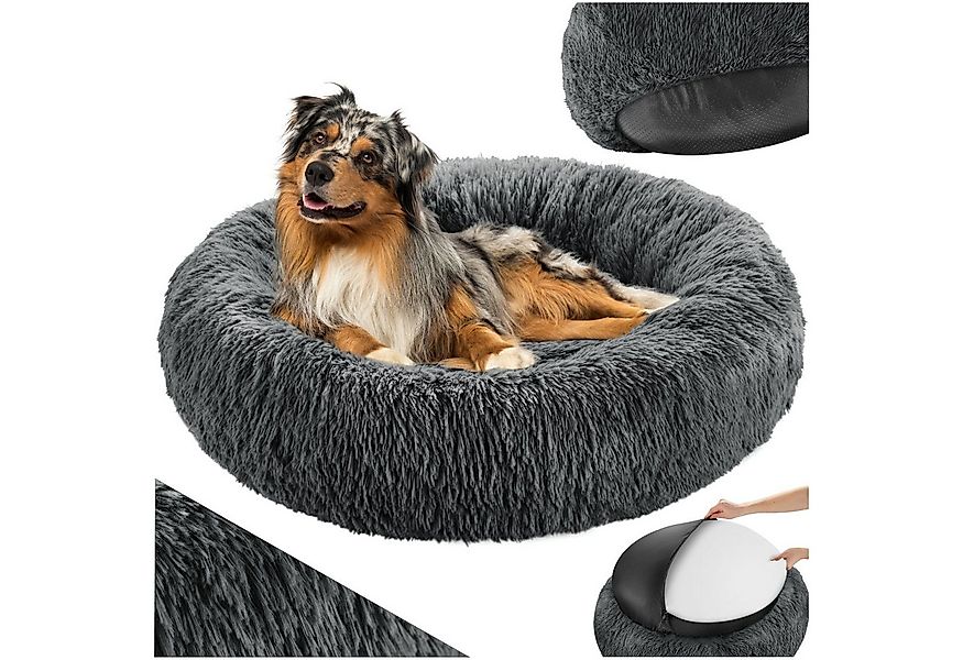 tectake Hundematte Hundebett, rund mit langem Plüsch günstig online kaufen