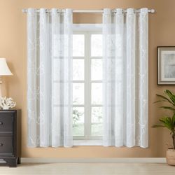 BYSURE Gardine (2 St), Ösen, halbtransparent, günstig online kaufen